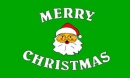 Frohe Weihnachten mit Weihnachtsmann Fahne Merry Christmas Green flag | 60 x 90 cm