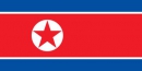 Nordkorea Fahne gedruckt | 150 x 240 cm