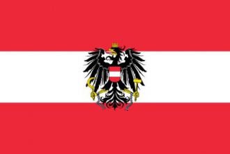 Österreich mit Adler Fahne gedruckt | 60 x 90 cm