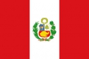 Peru gedruckt mit Wappen im Querformat | 90 x 150 cm