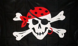 Pirat Einauge Fahne gedruckt / One Eyed Jack | 90 x 150 cm