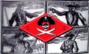 Totenkopf mit diversen Piraten Fahne gedruckt / Skulls | 90 x 150 cm