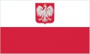 Polen mit Adler Fahne gedruckt | 60 x 90 cm