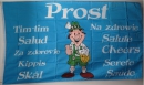 Prost in verschiedenen Sprachen Fahne gedruckt | 90 x 150 cm