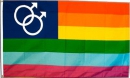 Regenbogen Mann / Rainbow Men Mars Fahne gedruckt | 90 x 150 cm