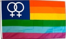 Regenbogen Frau / Rainbow Women Venus Fahne gedruckt | 90 x 150 cm