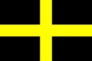 Davidskreuz Wales gelb / schwarz Fahne gedruckt | 90 x 150 cm