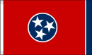 Tennessee Fahne gedruckt im Querformat | 60 x 90 cm