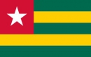 Togo Fahne gedruckt | 60 x 90 cm