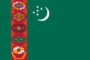 Turkmenistan gedruckt im Querformat | 90 x 150 cm