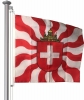 Fahne geflammt Schweiz Parlament | 150 x 150 cm Top-Flag