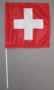 Schweiz Fahne am Stab 20x20  Pack à 5 oder 10 Stück | Stoff