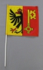 Fahne Genf am Stab Pack à 5 oder 15 Stück | 20 x 20 cm | Stoff
