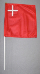 Fahne Schwyz am Stab Pack à 5 oder 15 Stück | 20 x 20 cm | Stoff