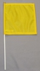 Gelbe Fahne am Stab Pack à 5 oder 15 Stück | 20 x 20 cm | Stoff