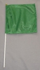 Grüne Fahne am Stab Pack à 5 oder 15 Stück | 20 x 20 cm | Stoff