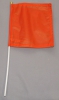 Orange Fahne am Stab Pack à 5 oder 15 Stück | 20 x 20 cm | Stoff