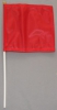 Rote Fahne am Stab Pack à 5 oder 15 Stück | 20 x 20 cm | Stoff