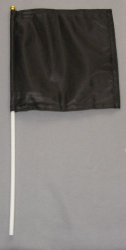 Schwarze Fahne am Stab Pack à 5 oder 15 Stück | 20 x 20 cm | Stoff