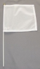 Weisse Fahne am Stab Pack à 5 oder 15 Stück | 20 x 20 cm | Stoff