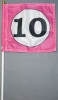 Fahne am Stab Nr. *10* Pack à 5 oder 15 Stück | 20 x 20 cm | Stoff