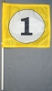 Fahne am Stab Nr. *1* Pack à 5 oder 15 Stück | 20 x 20 cm | Stoff