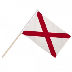 Alabama Fahne / Flagge am Stab  Pack à 4 Stück | 15 x 22.5 cm