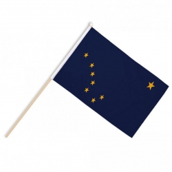 Alaska Fahne / Flagge am Stab  Pack à 4 Stück | 15 x 22.5 cm