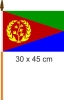 Eritrea Fahne am Stab gedruckt | 30 x 45 cm