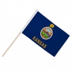Kansas Fahne / Flagge am Stab  Pack à 4 Stück | 15 x 22.5 cm