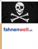 Pirat mit Knochen Fahne / Flagge am Stab  Pack à 4 Stück | 15.5 x 23 cm