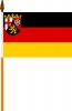 Rheinland-Pfalz Fahne am Stab gedruckt | 30 x 45 cm