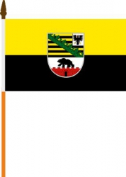 Sachsen-Anhalt Fahne am Stab gedruckt | 30 x 45 cm