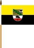 Sachsen-Anhalt Fahne am Stab gedruckt | 30 x 45 cm