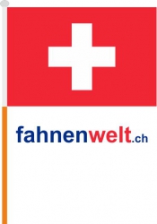 Schweiz Fahne / Flagge am Stab  Pack à 4 Stück | 15.5 x 23 cm