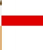 Thüringen Fahne am Stab gedruckt | 30 x 45 cm