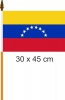 Venezuela Fahne am Stab gedruckt | 30 x 45 cm