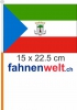 Äquatorial Guinea / Aequatorial Guinea Fahne / Flagge am Stab  Pack à 4 Stück | 15 x 22.5 cm