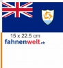 Anguilla Fahne / Flagge am Stab  Pack à 4 Stück | 15 x 22.5 cm