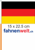 Deutschland Fahne / Flagge am Stab  Pack à 4 Stück | 15 x 22.5 cm