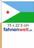 Dschibuti Fahne / Flagge am Stab  Pack à 4 Stück | 15 x 22.5 cm