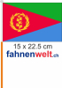 Eritrea Fahne / Flagge am Stab  Pack à 4 Stück | 15 x 22.5 cm