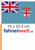 Fidschi Fahne / Flagge am Stab  Pack à 4 Stück | 15 x 22.5 cm