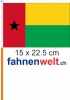 Guinea Bissau Fahne / Flagge am Stab  Pack à 4 Stück | 15 x 22.5 cm