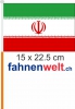 Iran Fahne / Flagge am Stab  Pack à 4 Stück | 15 x 22.5 cm
