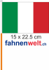 Italien Fahne / Flagge am Stab  Pack à 4 Stück | 15 x 22.5 cm