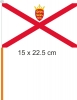 Jersey / Flagge am Stab  Pack à 4 Stück | 15.5 x 22.5 cm