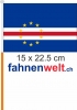 Kap Verde Fahne / Flagge am Stab  Pack à 4 Stück | 15 x 22.5 cm