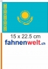 Kasachstan Fahne / Flagge am Stab  Pack à 4 Stück | 15 x 22.5 cm