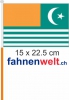 Kaschmir Fahne / Flagge am Stab  Pack à 4 Stück | 15 x 22.5 cm